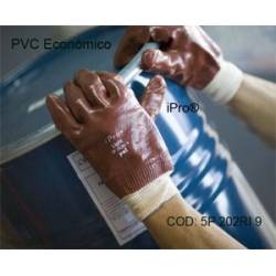 Guantes PVC Económico rojo,puño elastico.sanitiz.homolo, CE