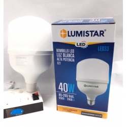 Lumistar Bombillo Led Alta potencia 40W E27 luz blanca 6500 85-265 volt