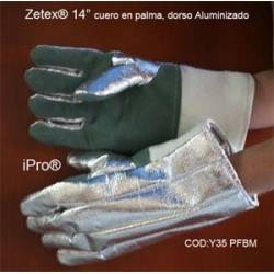 Guante térmico Zetex de 14 cuero en palma dorso aluminizado